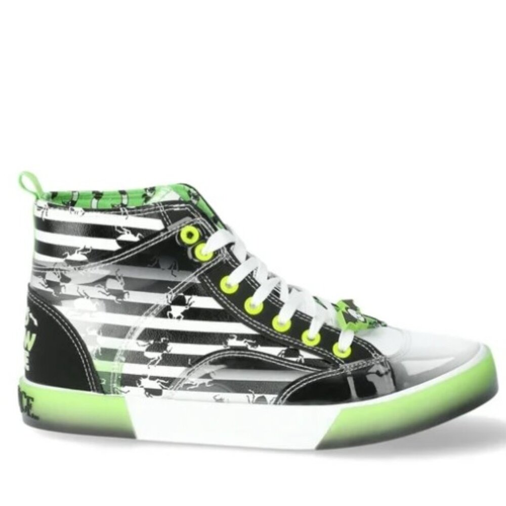 NEW Beetlejuice High Top Sneakers Womens 9.5 It’s Showtime Shoes